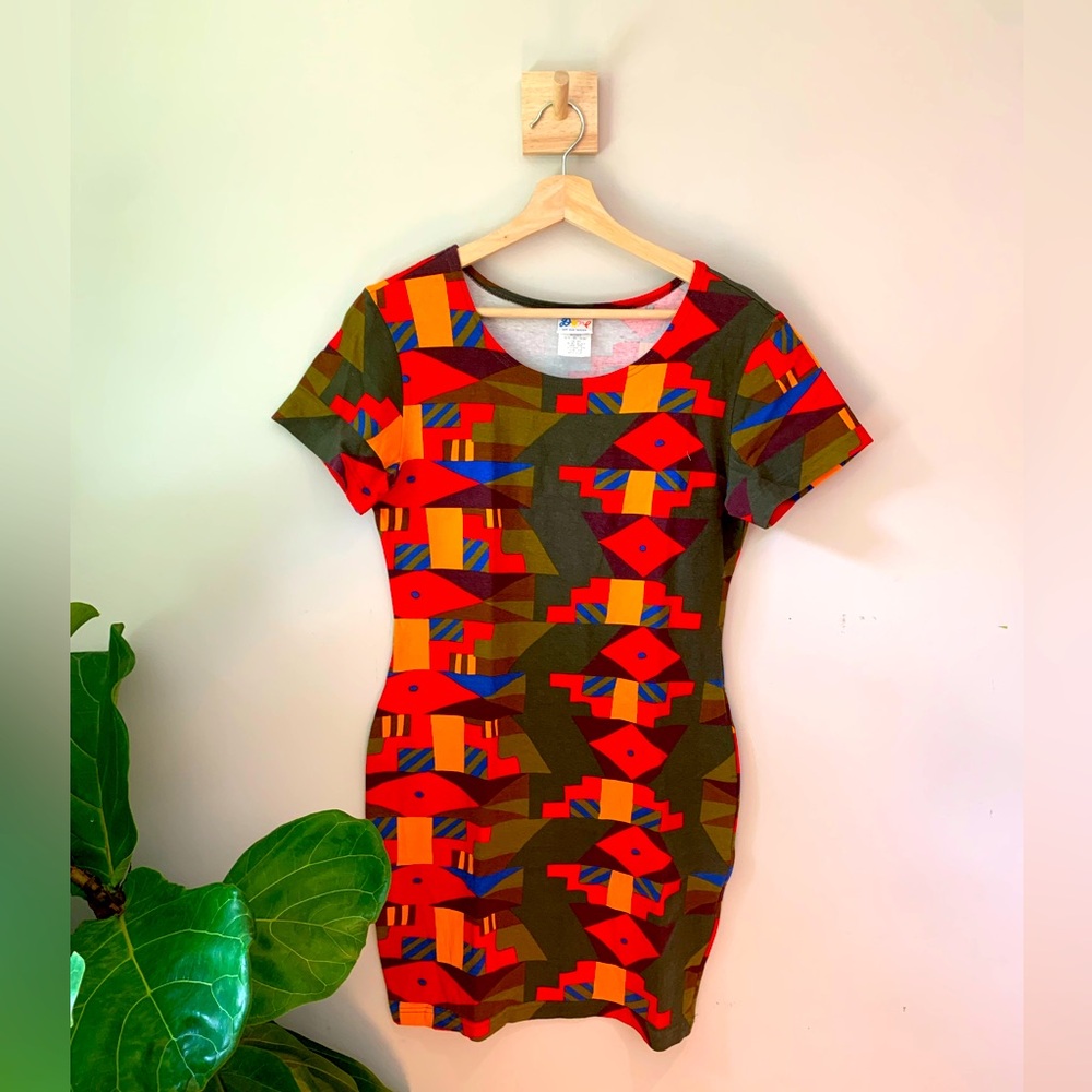 Ken Done Art and Design knit mini body-con dress